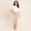 Jean coupe bootcut taille haute sable femme
