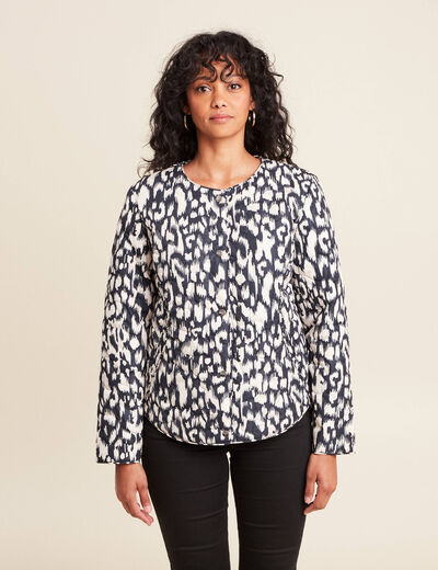 Doudoune sans col doublée noir femme