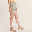 Short droit taille &eacute;lastiqu&eacute;e vert clair femme