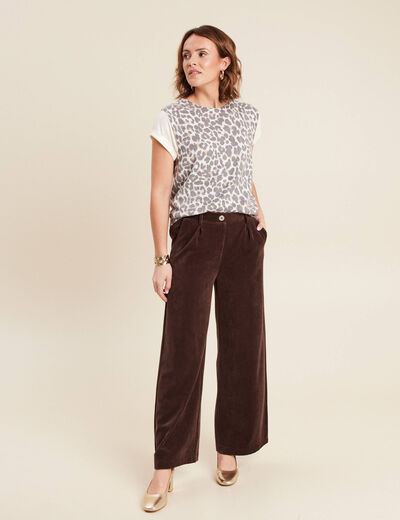 Pull sans manches ecru femme