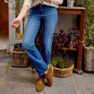 Pantalon magique l'unique denim double stone femme
