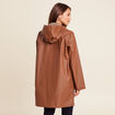 Parka à capuche marron foncé femme
