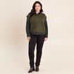 Pull sans manches vert kaki femme