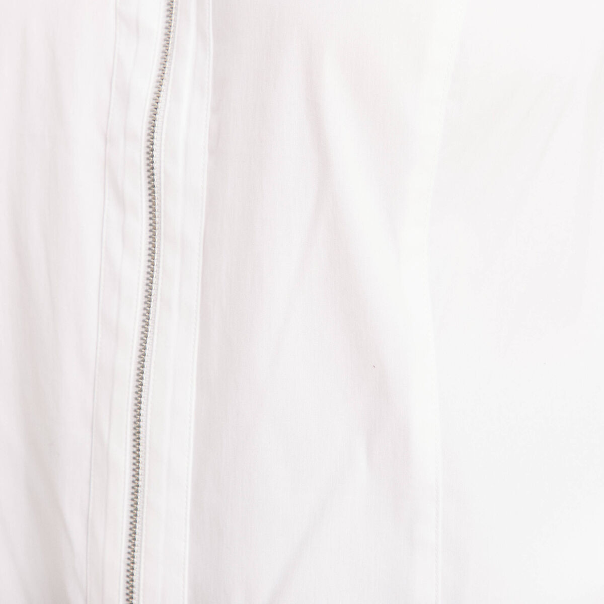Chemise manches longues zippée blanc femme
