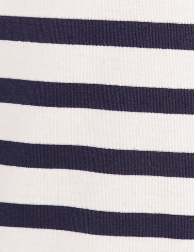T-shirt col rond bleu marine femme