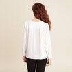 Blouse manches longues ecru femme