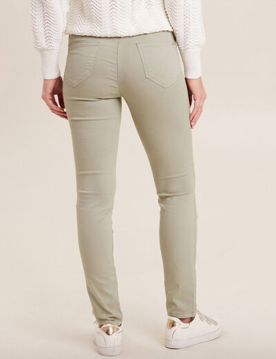 Pantalon léger taille standard long vert clair femme