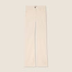 Pantalon léger bootcut taille basculée ivoire femme