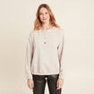 Sweat manches longues beige femme