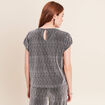 T-shirt manches courtes gris argent femme