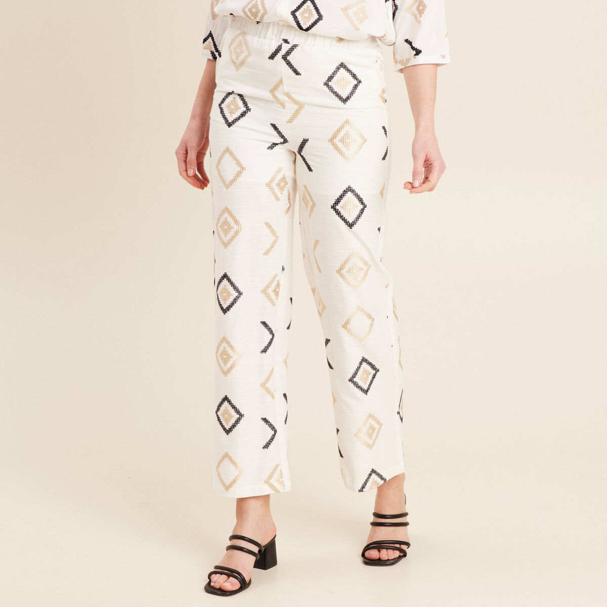 Pantalon droit blanc femme blanc femme