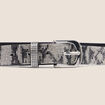 Ceinture large couleur argent femme