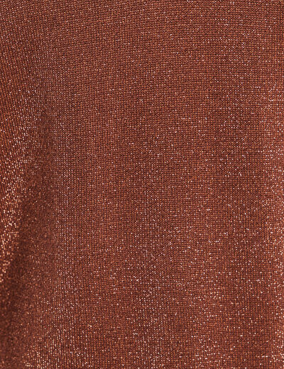 Pull manches longues marron femme
