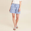 Short large taille haute bleu clair femme