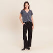 T-shirt manches courtes bleu marine femme