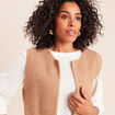 Gilet sans manches marron femme