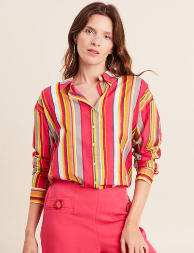 Chemise rayée femme multicolore femme