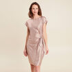 Robe ajust&eacute;e courte rose femme
