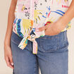 Chemise ajust&eacute;e courte manches courtes multicolore femme