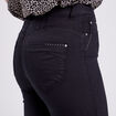 Pantacourt droit taille haute noir femme