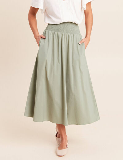 Jupe taille haute vert clair femme