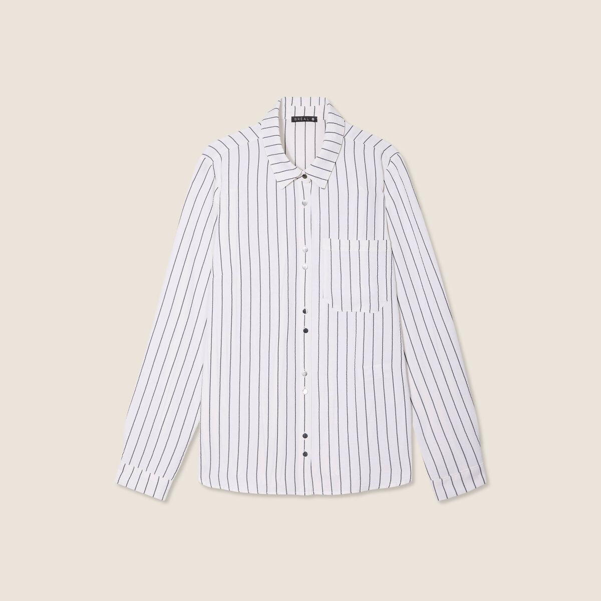 Chemise manches longues gris foncé femme