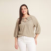 Blouse manches 3/4 vert clair femme