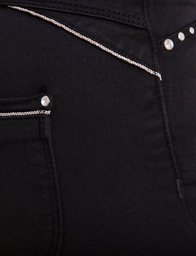 Pantalon ajusté taille haute noir femme