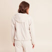 Veste zipp&eacute;e avec capuche sable femme