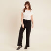 Pantalon tricot large noir femme