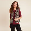 Gilet sans manches laine mouton beige femme