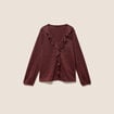 Blouse manches longues orange fonc&eacute; femme