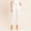 Pantalon jogpant taille haute blanc femme