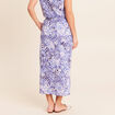 Jupe midi droite bleu femme