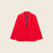 Veste city droite 1 bouton rouge femme