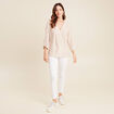 blouse fluide manches 3/4 marron femme