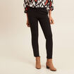 Pantalon ajusté détails zippés noir femme