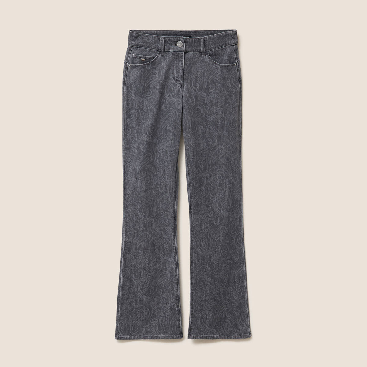 Jean bootcut longueur standard denim gris femme