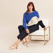 Pull col rond manches longues ecru femme