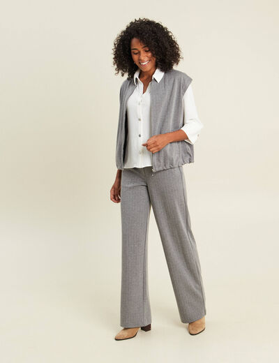 Chemise col chemise manches 3/4 ecru femme