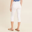 Pantacourt droit taille standard blanc femme
