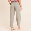Pantalon large 7/8&egrave;me doubl&eacute; aspect lin vert clair femme