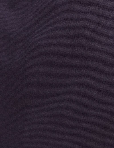 T-shirt ajust&eacute; col rond manches coudes bleu fonc&eacute; femme
