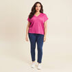 T-shirt manches courtes rose femme