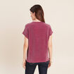 T-shirt manches courtes rouge fonc&eacute; femme