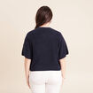 Gilet manches courtes bleu marine femme