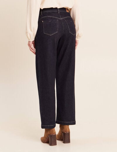 Jean droit taille haute 7/8&egrave;me denim brut femme