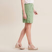 Short droit &agrave; pinces vert olive femme
