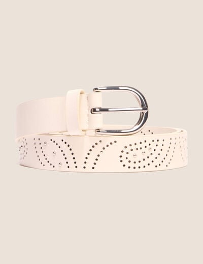 Ceinture large blanc femme