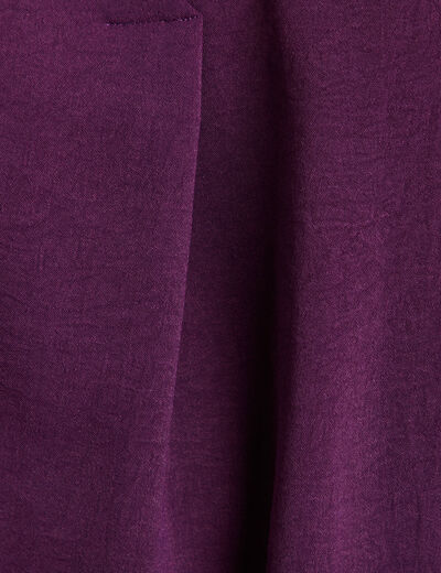 Blouse sans manches col v fluide prune femme